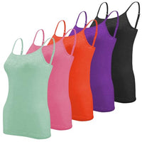 5 Pack Women's Adjustable Spaghetti Strap Camisole