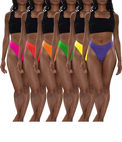 Women's Active Sport Thong Panties Underwear - Multi Packs