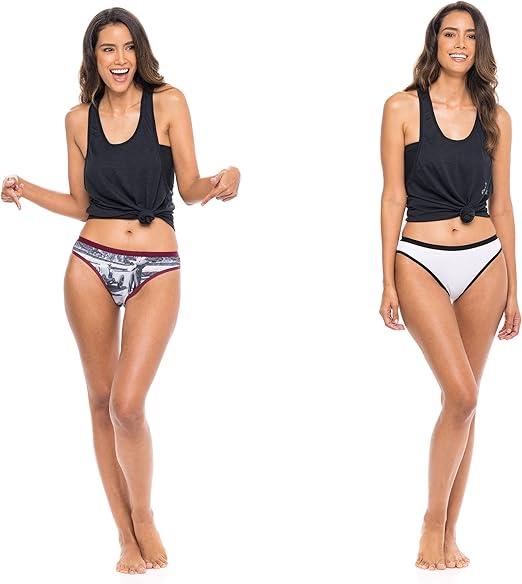 12 Pack Women's Micro Fiber Hi-Cut Leg Bikini Panties