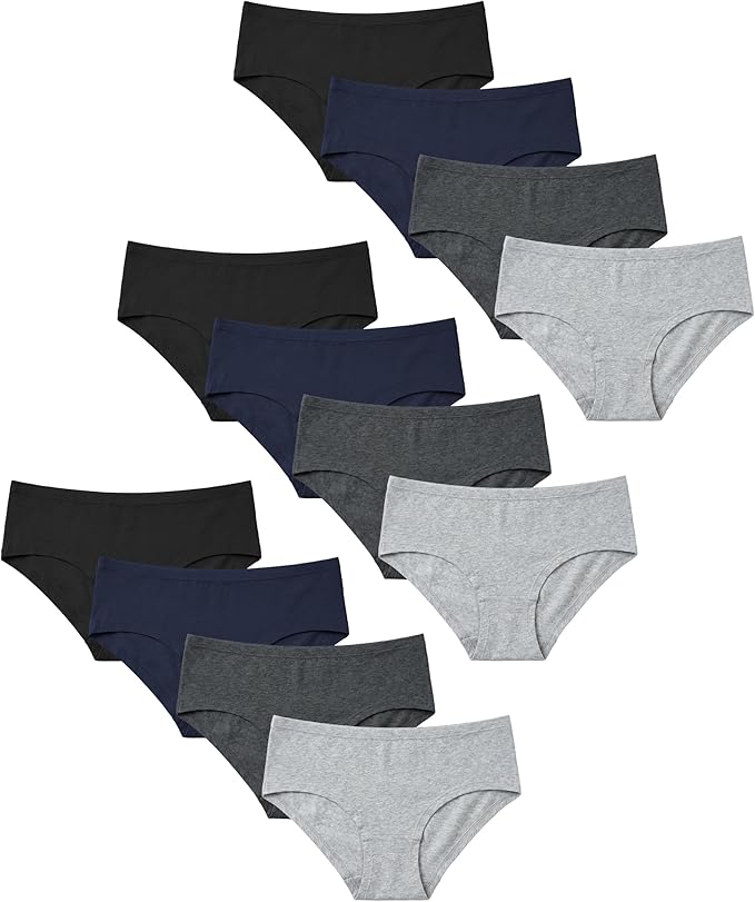 Sexy Basics Women's Cotton Stretch Flexible Fit Hipster Panties