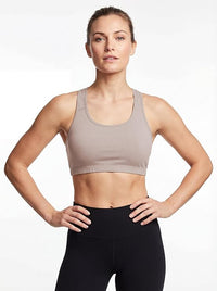 Women's Cotton Spandex Racer Back Bra | 4 Way Stretch Pullover Sport Comfort Bra (Multi-Pack)
