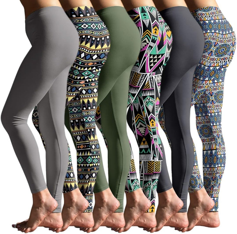 Women's Buttery Soft Brushed Skinny Pant Long Leggings- Multi Packs