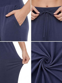Womens Wide Leg High Waisted Ultra Soft Lounge Pants