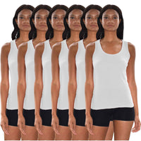 Women's Basic 100% Cotton Ribbed Tank Top Undershirt
