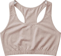 Women's Cotton Spandex Racer Back Bra | 4 Way Stretch Pullover Sport Comfort Bra (Multi-Pack)