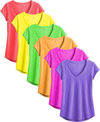 Women's V-Neck Short Sleeve Semi Sheer Slub Burnout T-Shirt Top