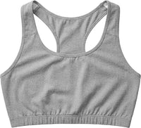 Women's Cotton Spandex Racer Back Bra | 4 Way Stretch Pullover Sport Comfort Bra (Multi-Pack)