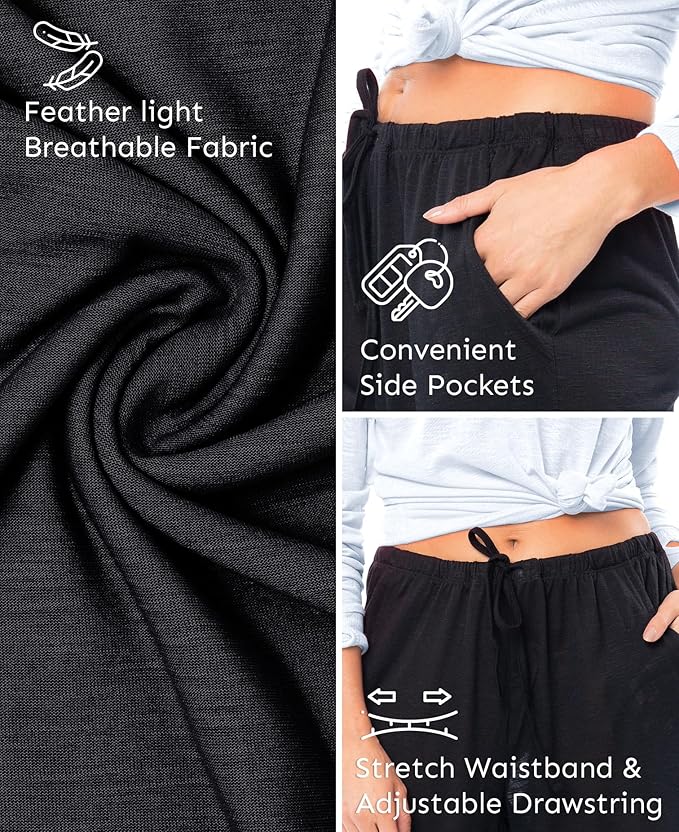 Women's Capri Length Lounge & Cover Up Spa Pants