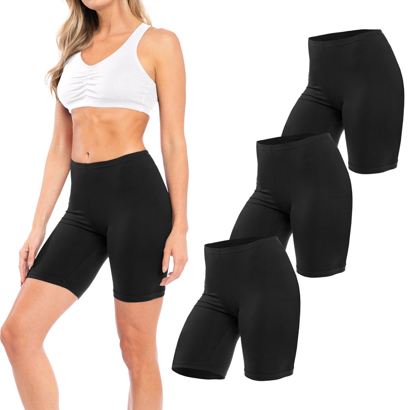 Semi-Sheer Cotton Spandex Bike Boyshorts