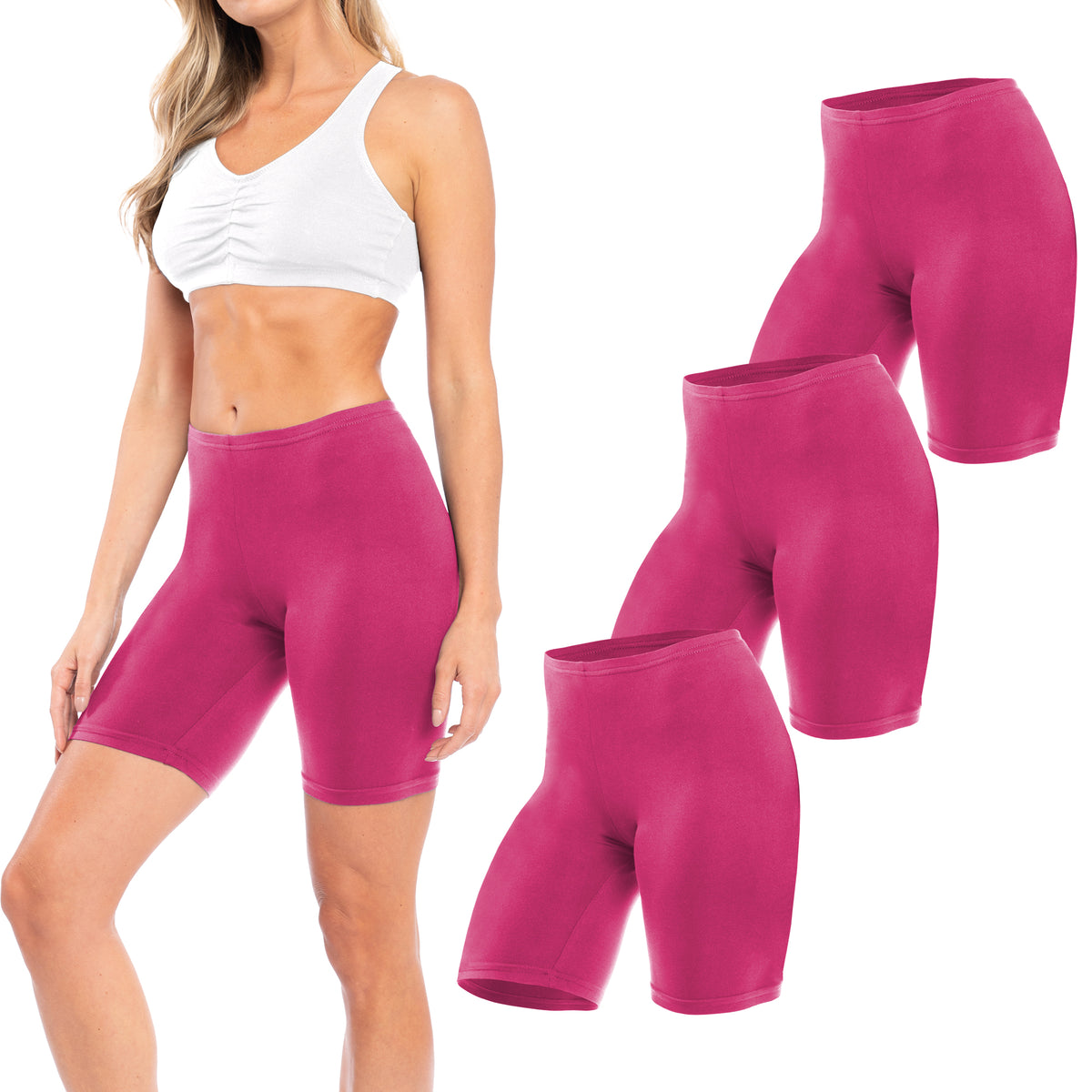 Semi-Sheer Cotton Spandex Bike Boyshorts