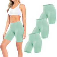 Semi-Sheer Cotton Spandex Bike Boyshorts