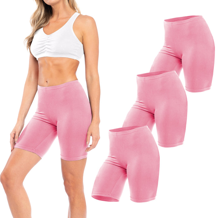 Semi-Sheer Cotton Spandex Bike Boyshorts