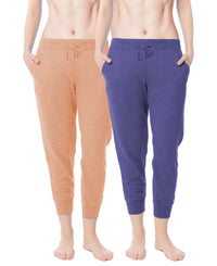 2 Pack Women's French Terry Jogger Capri Sweatpants