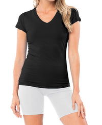 Women's Cotton V-Neck Short Sleeve T-Shirt