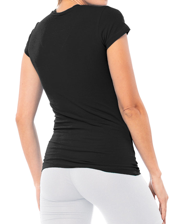 Women's Cotton V-Neck Short Sleeve T-Shirt