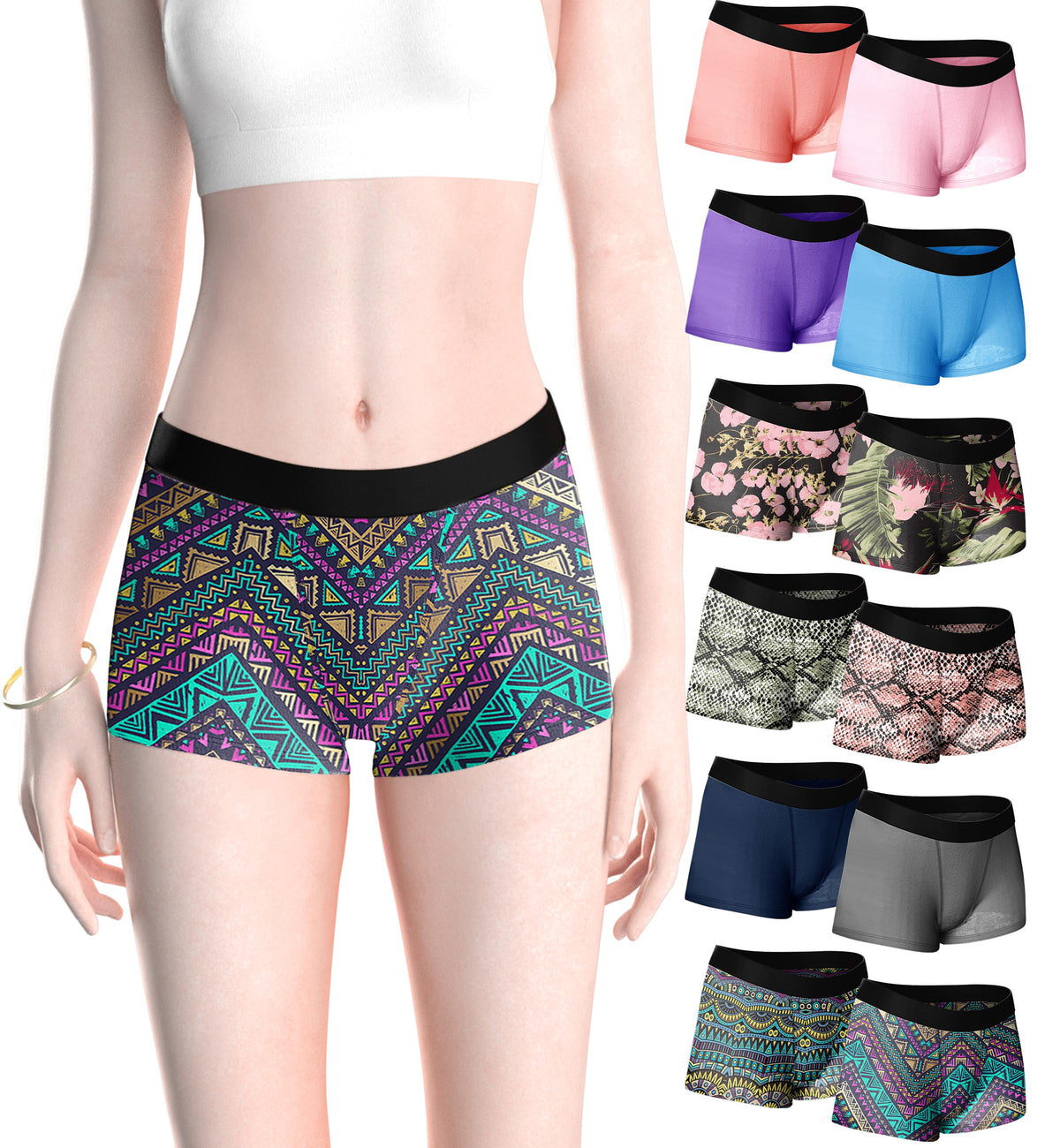 Women's Modern Active Buttery Soft Boy Short Boxer Brief Panties