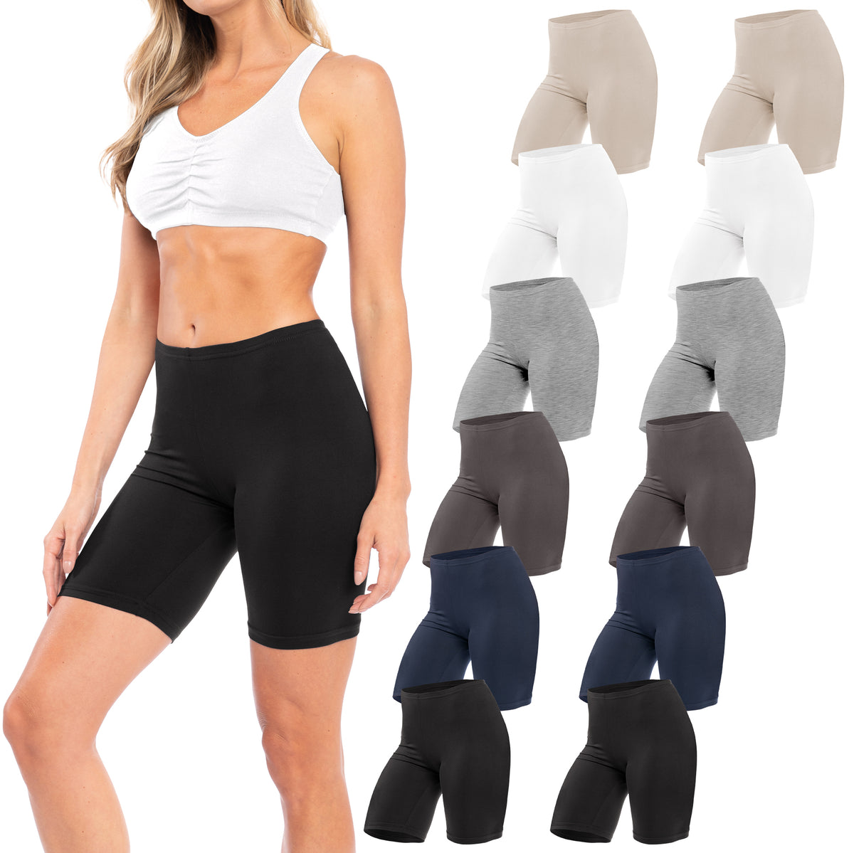 Semi-Sheer Cotton Spandex Bike Boyshorts