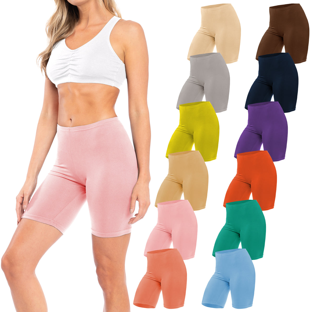 Semi-Sheer Cotton Spandex Bike Boyshorts