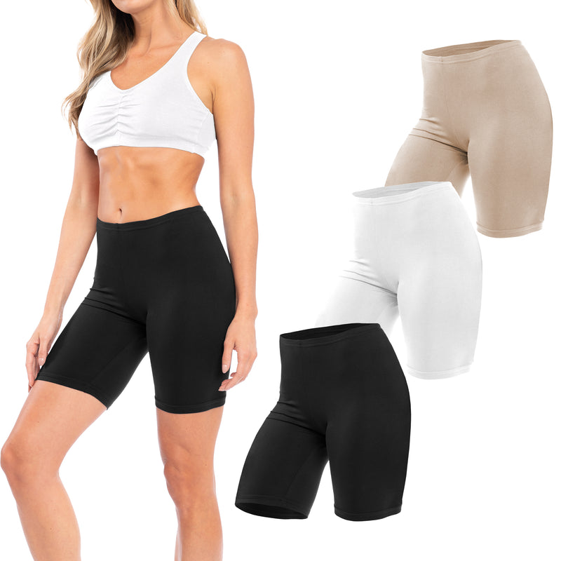 Semi-Sheer Cotton Spandex Bike Boyshorts