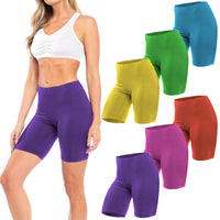 Women's Buttery Soft Brushed Active Bike Short Boxer Briefs - Pack of 3, 6, 12