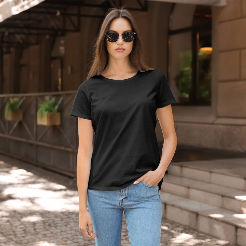 Women's Casual & Active Basic Cotton Stretch Color T Shirts