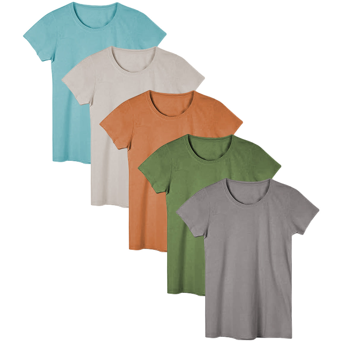 Women's Casual & Active Basic Cotton Stretch Color T Shirts