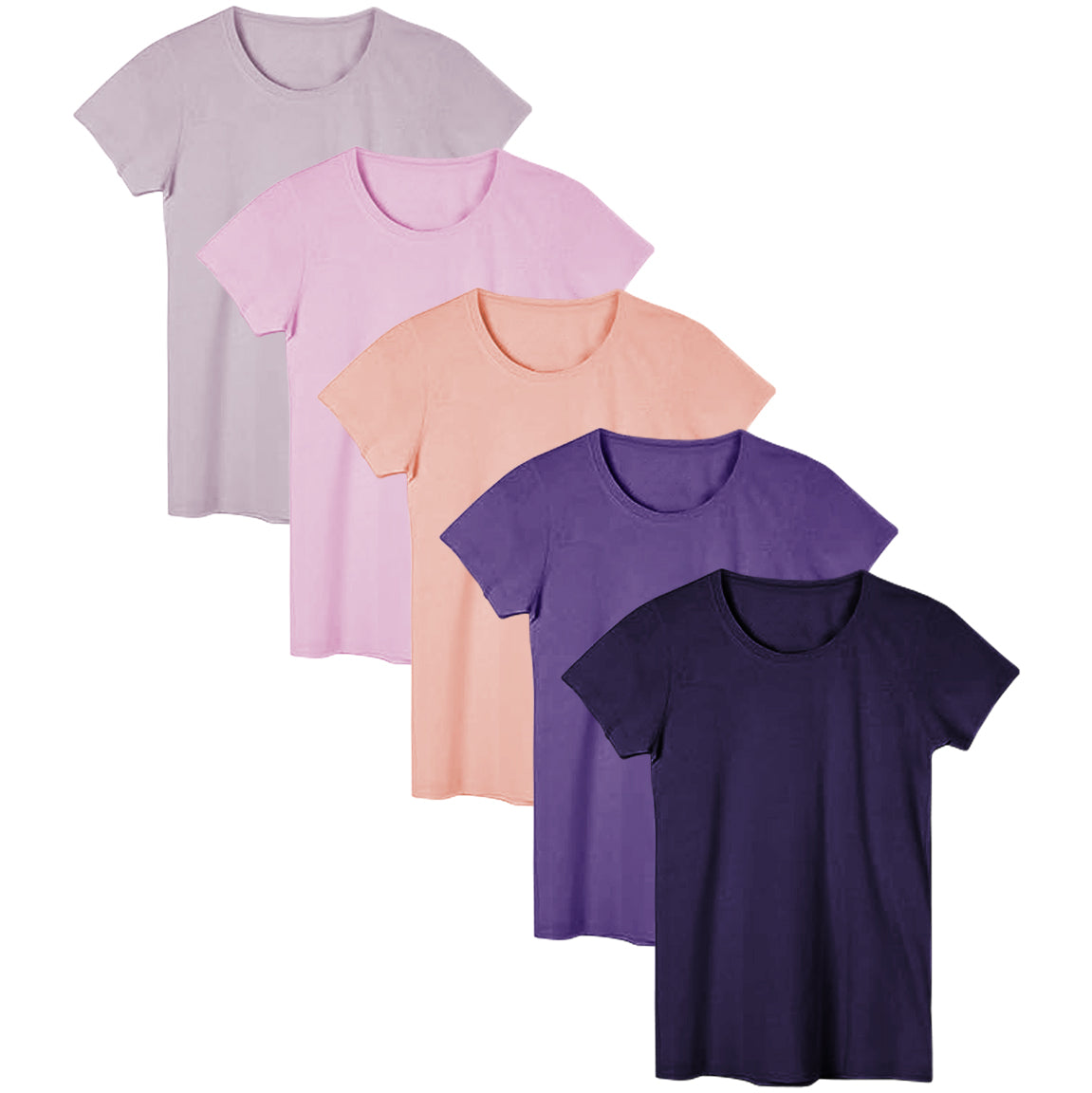 Women's Casual & Active Basic Cotton Stretch Color T Shirts