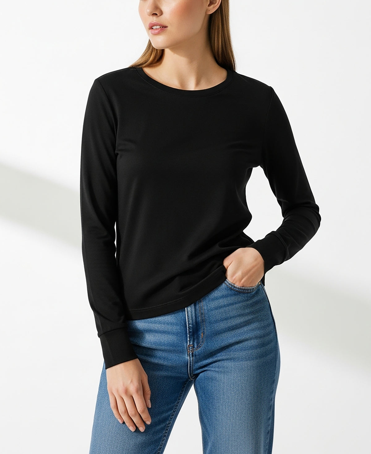 6 Pack Women's Scoop Neck Base Layer Long Sleeve Top