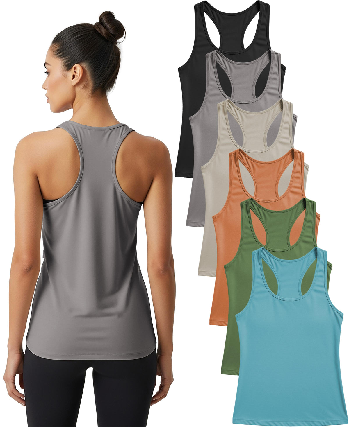 Women's  Ultra Soft Stretch Racer Back Tanks