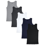 5 Pack - Black, Grey, Navy, White, Charcoal