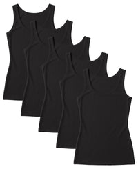 5 Pack Women's Sport Cotton-Spandex Tank Top