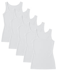 5 Pack Women's Sport Cotton-Spandex Tank Top