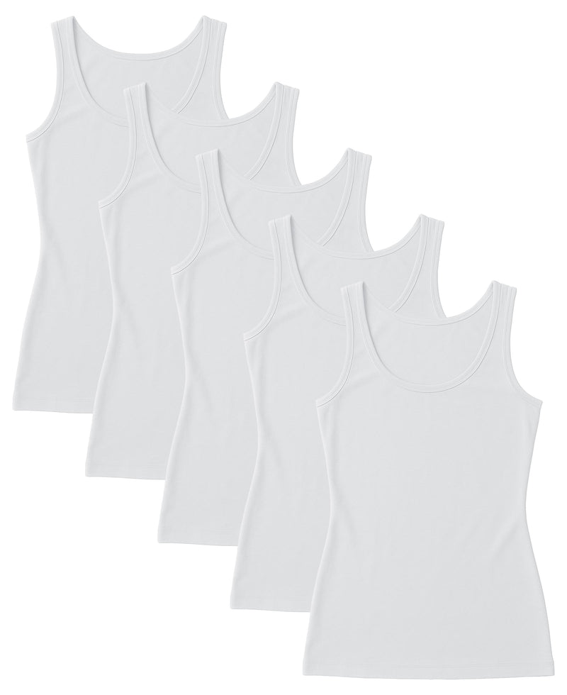 5 Pack Women's Sport Cotton-Spandex Tank Top