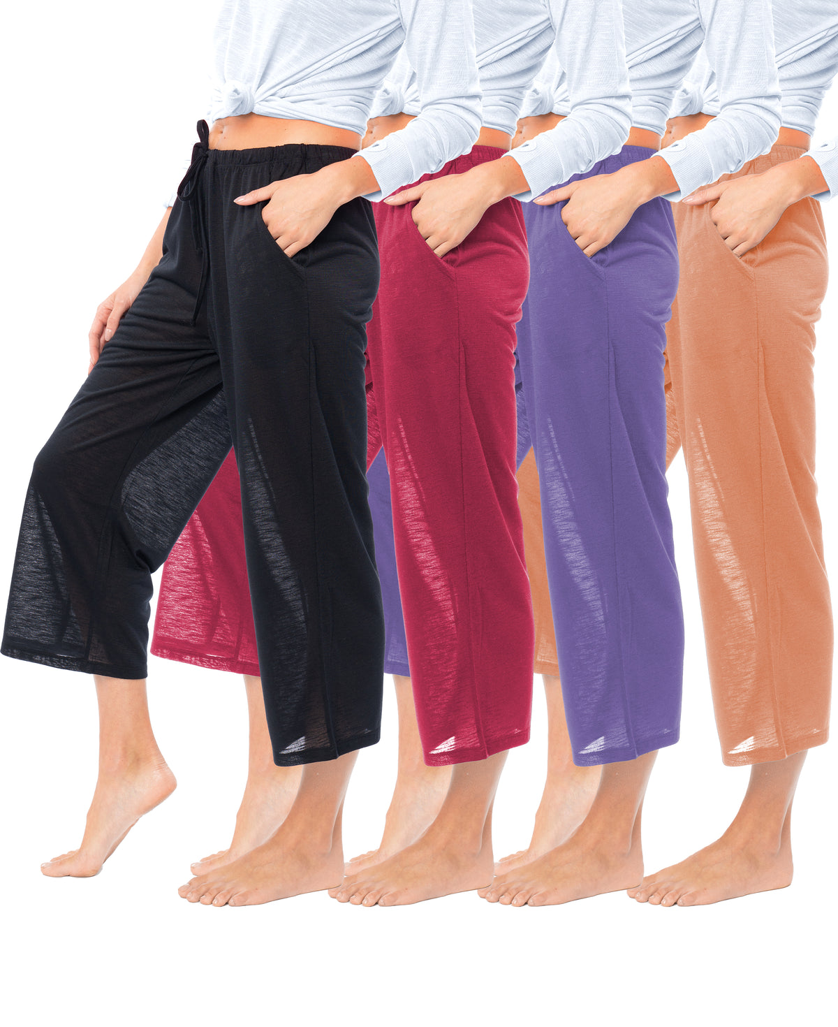 Women's Capri Length Lounge & Cover Up Spa Pants