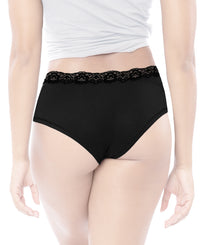 10 Pack Women's Lace Trim Cotton Boyshort Briefs