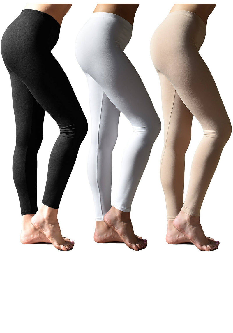 Women's Buttery Soft Brushed Skinny Pant Long Leggings- Multi Packs