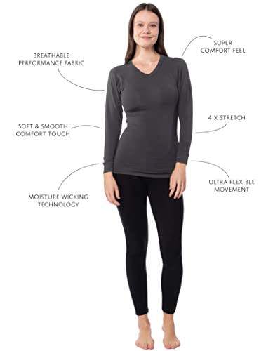 6 Pack Women's V-Neck Base Layer Long Sleeve Top