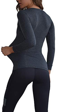 Sexy Basics Women's 5 Pack Casual & Active Basic Cotton Stretch Color Long Sleeve T-Shirt V- Neck Athletic Tops