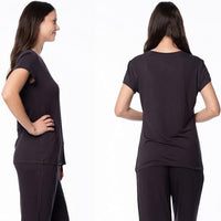 Sexy Basics Women's 5 Pack V Neck T-Shirts | Workout - Activewear - Yoga - Sleep Ultra Soft Stretch Short Sleeve Tops