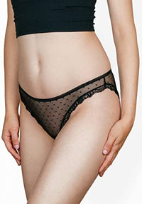 Sexy Basics Women's 10 Pack Soft & Stretchy Cheeky Lace Bikini Underwear | Lace Panties