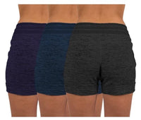 3 Pack Women's French Terry Drawstring Casual Shorts