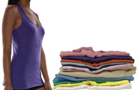 Sexy Basics Women's 12 Pack Racer Back Tank Tops/Cotton -Spandex Stretch Color Tanks