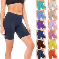 Women's Buttery Soft Brushed Active Bike Short Boxer Briefs - Pack of 3, 6, or 12
