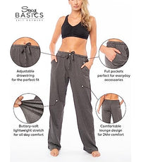 3 Pack Women's Buttery Soft Drawstring Lounge Pants