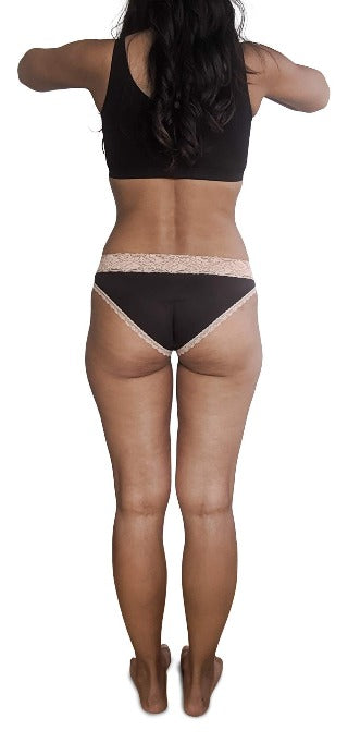 12 Pack Women's Lace Trim Cotton-Spandex Bikini Panties