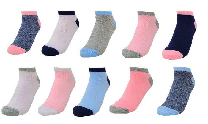 Sexy Basics No Show Ankle Socks Assorted Colors and Prints - Multi Packs