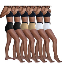 Sexy Basics Women's 6 Pack Modern Active Buttery Soft Boy Short Boxer Brief Panties