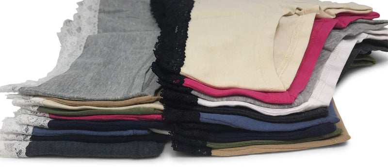Womens Lace Underwear Boyshort -Boyleg Panties Cotton-Spandex/Ultra-Soft Cotton Stretch Underwear- 10 Pack Colors