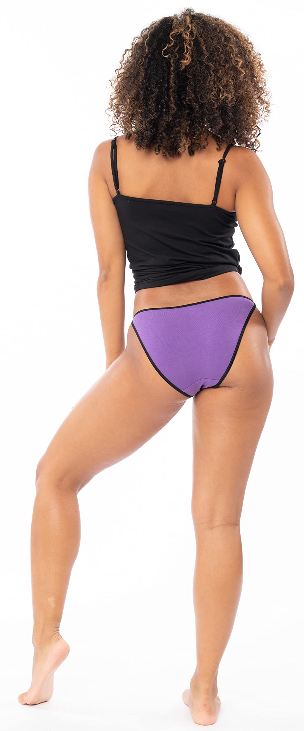 Sexy Basics Womens 12 Pack String Bikini Briefs/Ultra-Soft Cotton/Spandex Stretch No-Show Panties